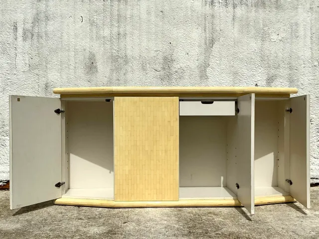 Vintage Boho Jimeco Tessellated Bone Angled Credenza — additional photo 7