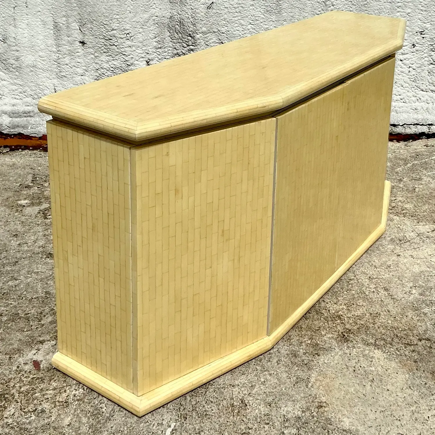 Vintage Boho Jimeco Tessellated Bone Angled Credenza — additional photo 8