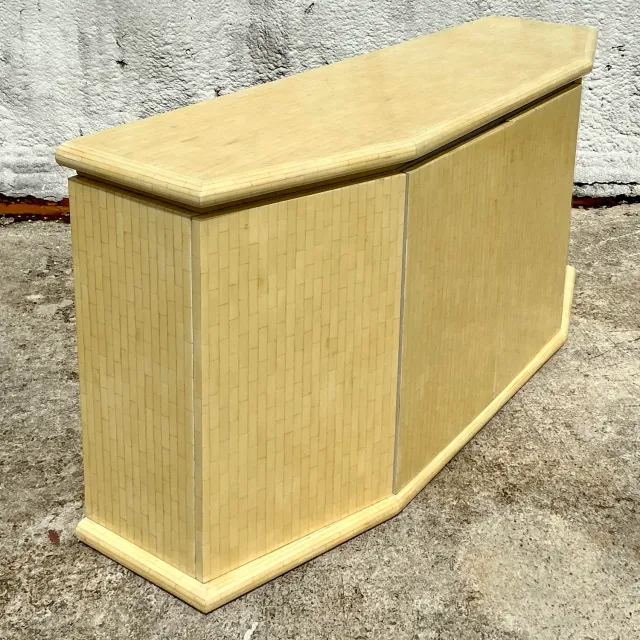 Vintage Boho Jimeco Tessellated Bone Angled Credenza — additional photo 8
