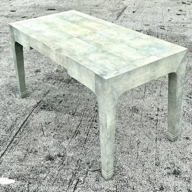 Vintage Boho Karl Springer Shagreen Wrapped Writing Desk — additional photo 5