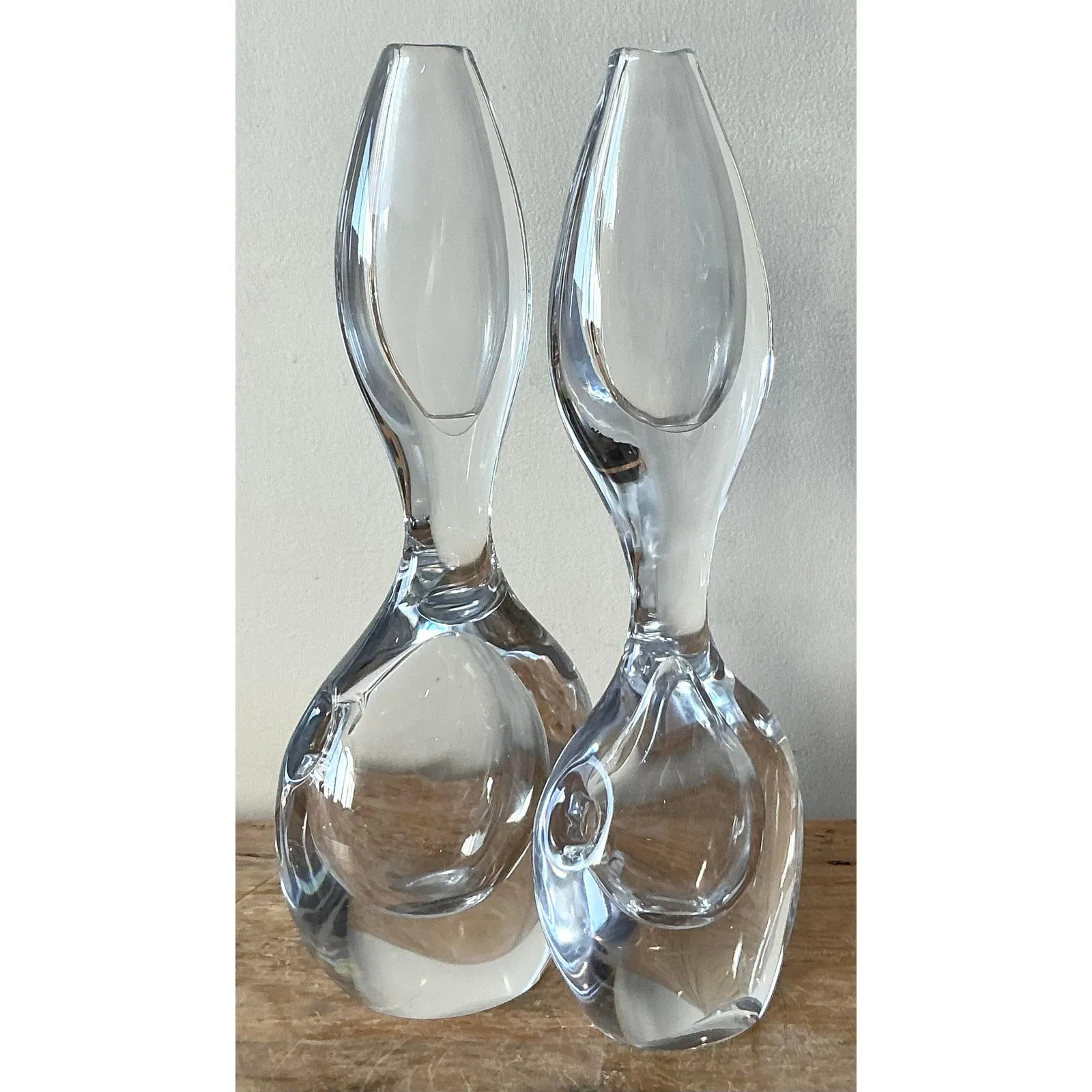 Vintage Boho Kosta Boda Biomorphic Bud Vase - Set of Two — additional photo 2