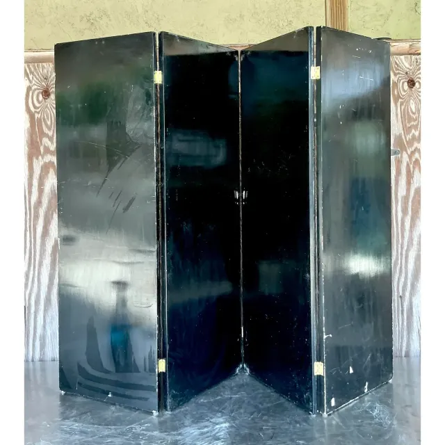 Vintage Boho Lacquered Koi Screen — additional photo 2