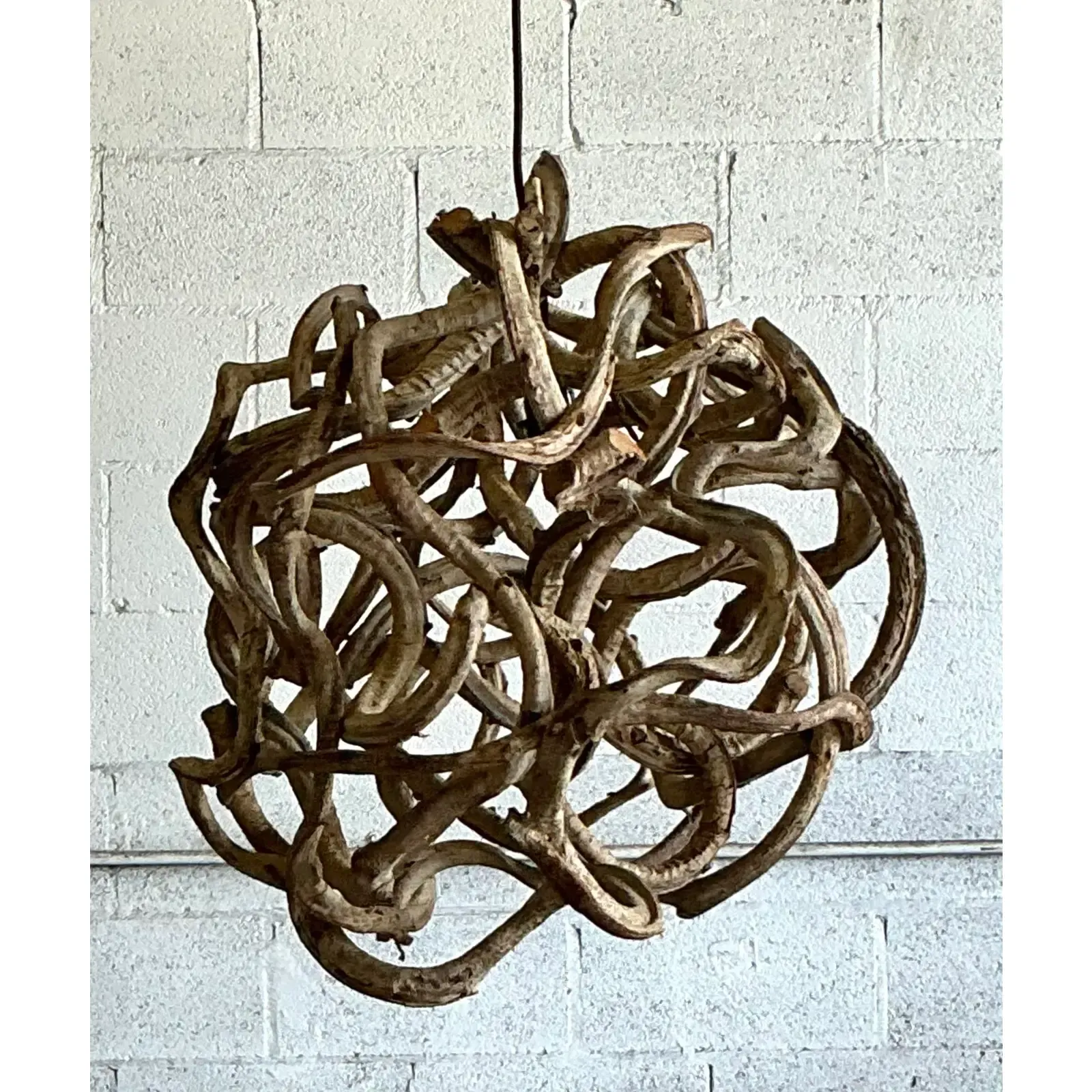 Vintage Boho Large Root Ball Chandelier — additional photo 3