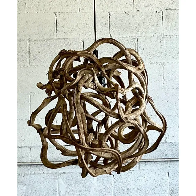 Vintage Boho Large Root Ball Chandelier — additional photo 4