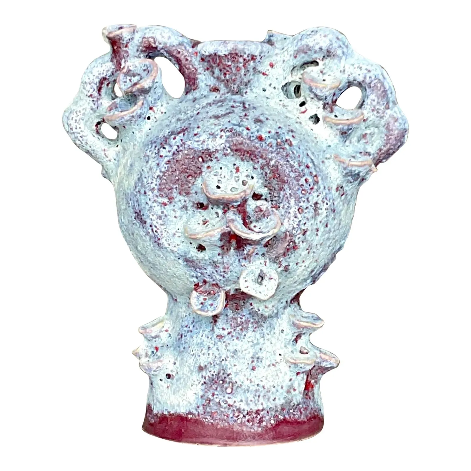 Vintage Boho Lava Glaze Studio Pottery Sculpture — additional photo 1