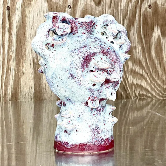 Vintage Boho Lava Glaze Studio Pottery Sculpture — additional photo 3