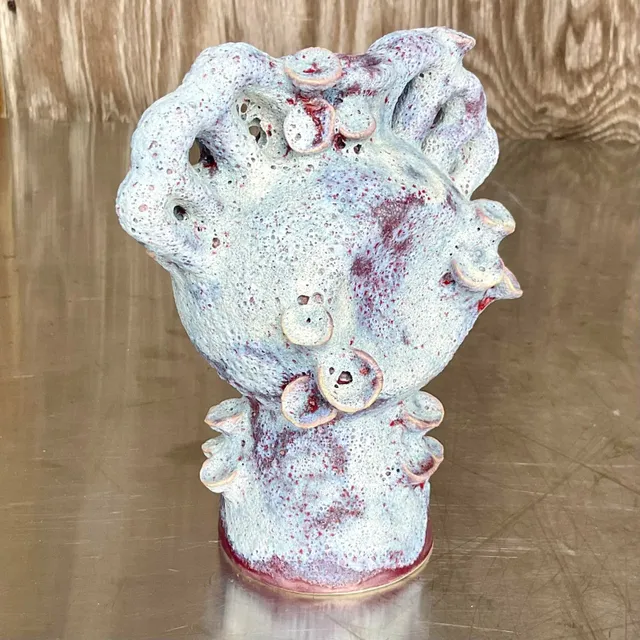 Vintage Boho Lava Glaze Studio Pottery Sculpture — additional photo 6