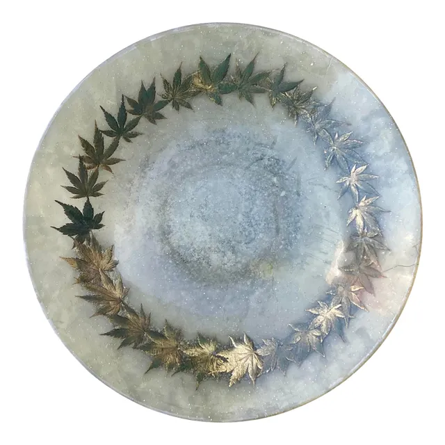 Vintage Boho Leaf Ring Resin Bowl — additional photo 1
