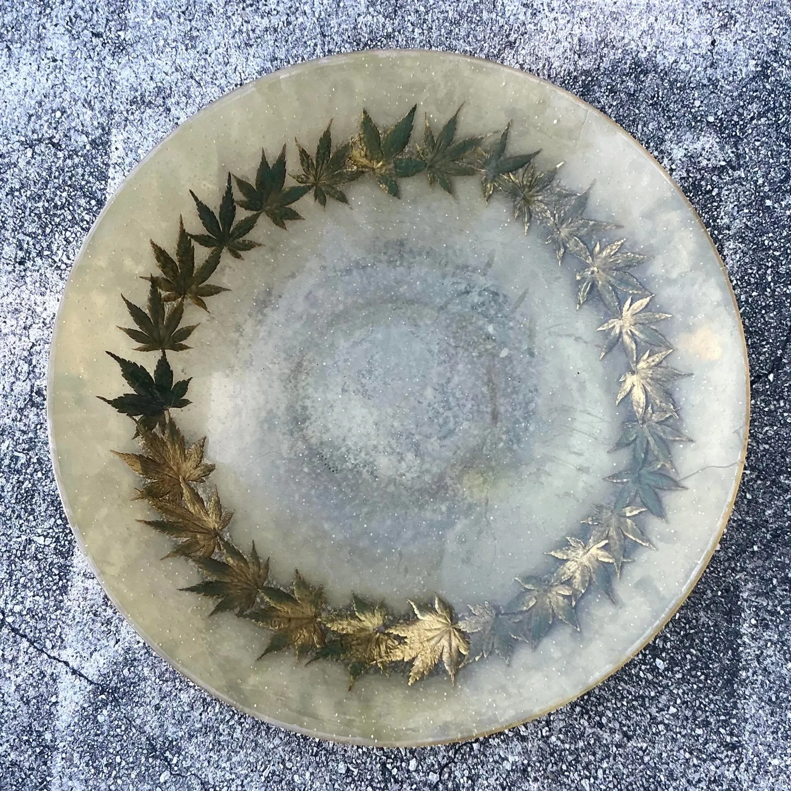 Vintage Boho Leaf Ring Resin Bowl — additional photo 2