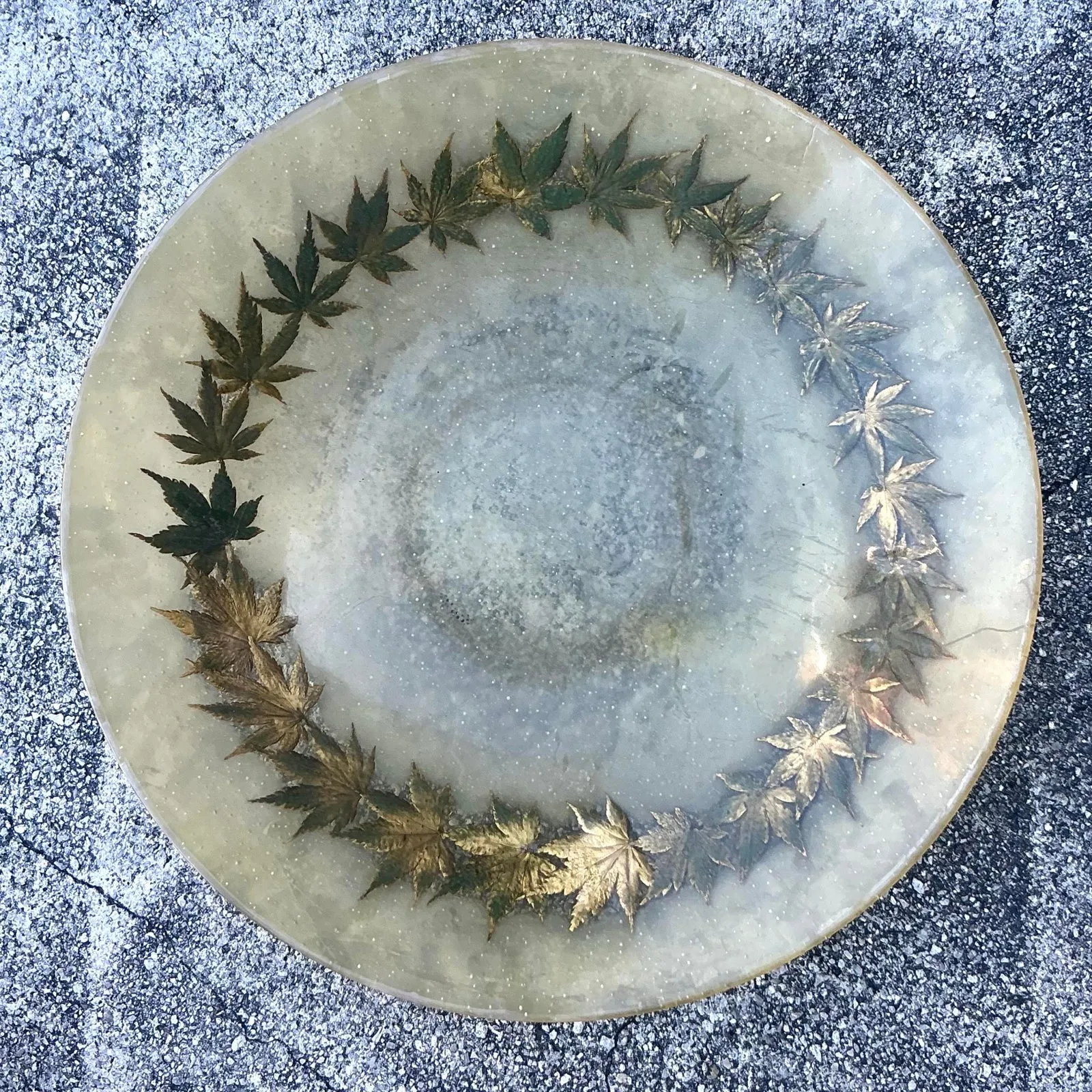 Vintage Boho Leaf Ring Resin Bowl — additional photo 6