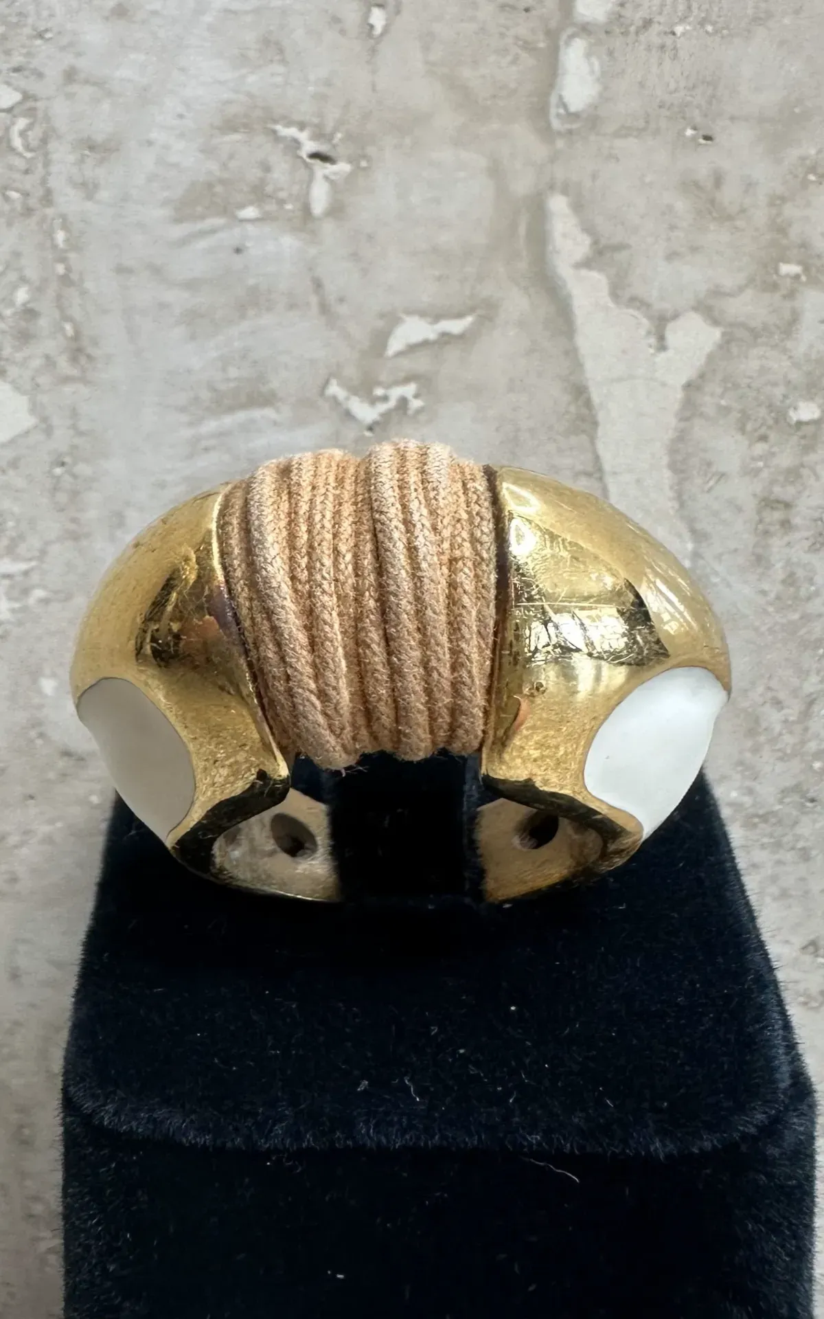 Vintage Boho Leather Chord Ring — additional photo 1