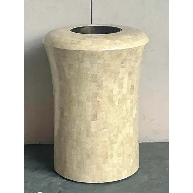 Vintage Boho Maitland Smith Tessellated Stone Planter — additional photo 3