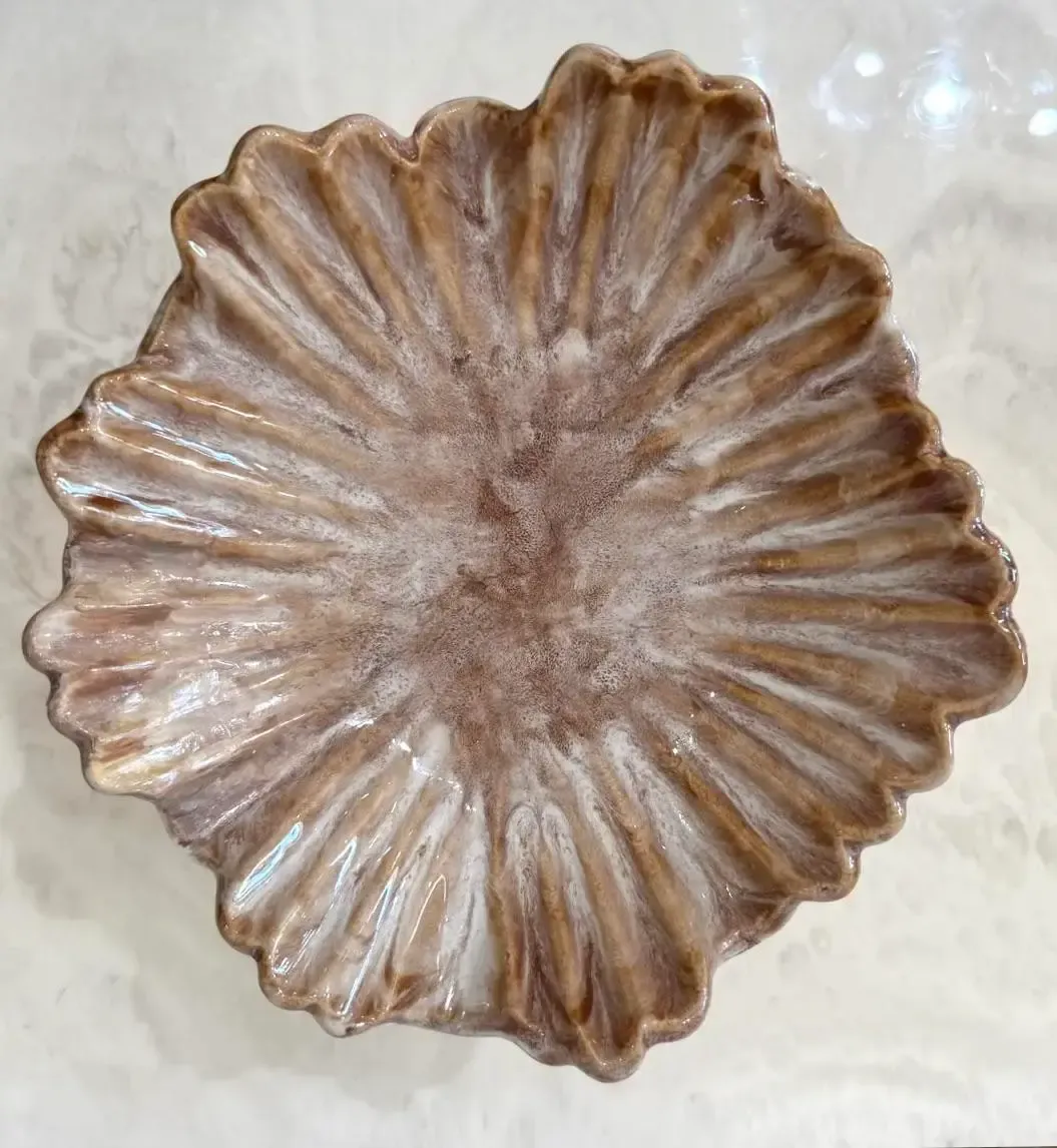 Vintage Boho Majolica Monkey Shell Bowl — additional photo 2