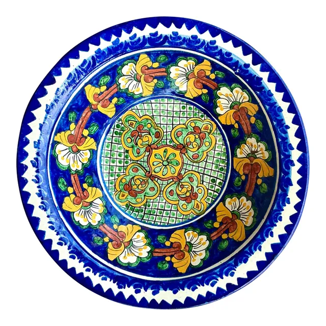 Vintage Boho Mexican Hand Painted Bowl — additional photo 1