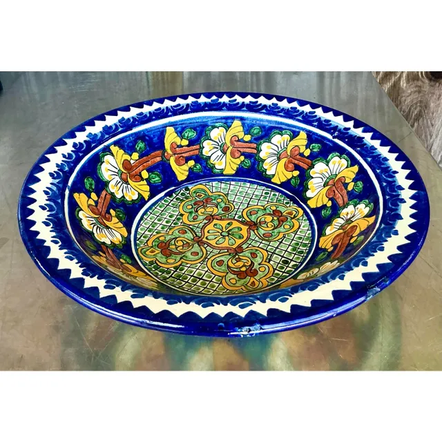 Vintage Boho Mexican Hand Painted Bowl — additional photo 5