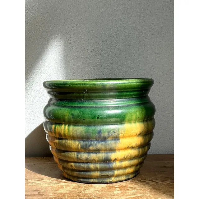 Vintage Boho Mixed Glaze Vase — additional photo 1