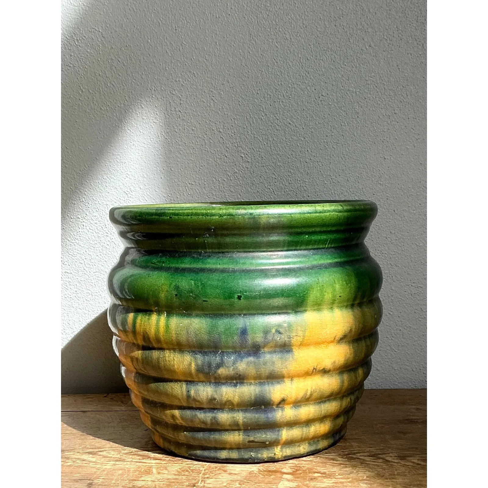 Vintage Boho Mixed Glaze Vase — additional photo 2