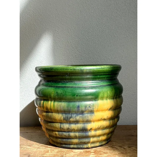 Vintage Boho Mixed Glaze Vase — additional photo 2