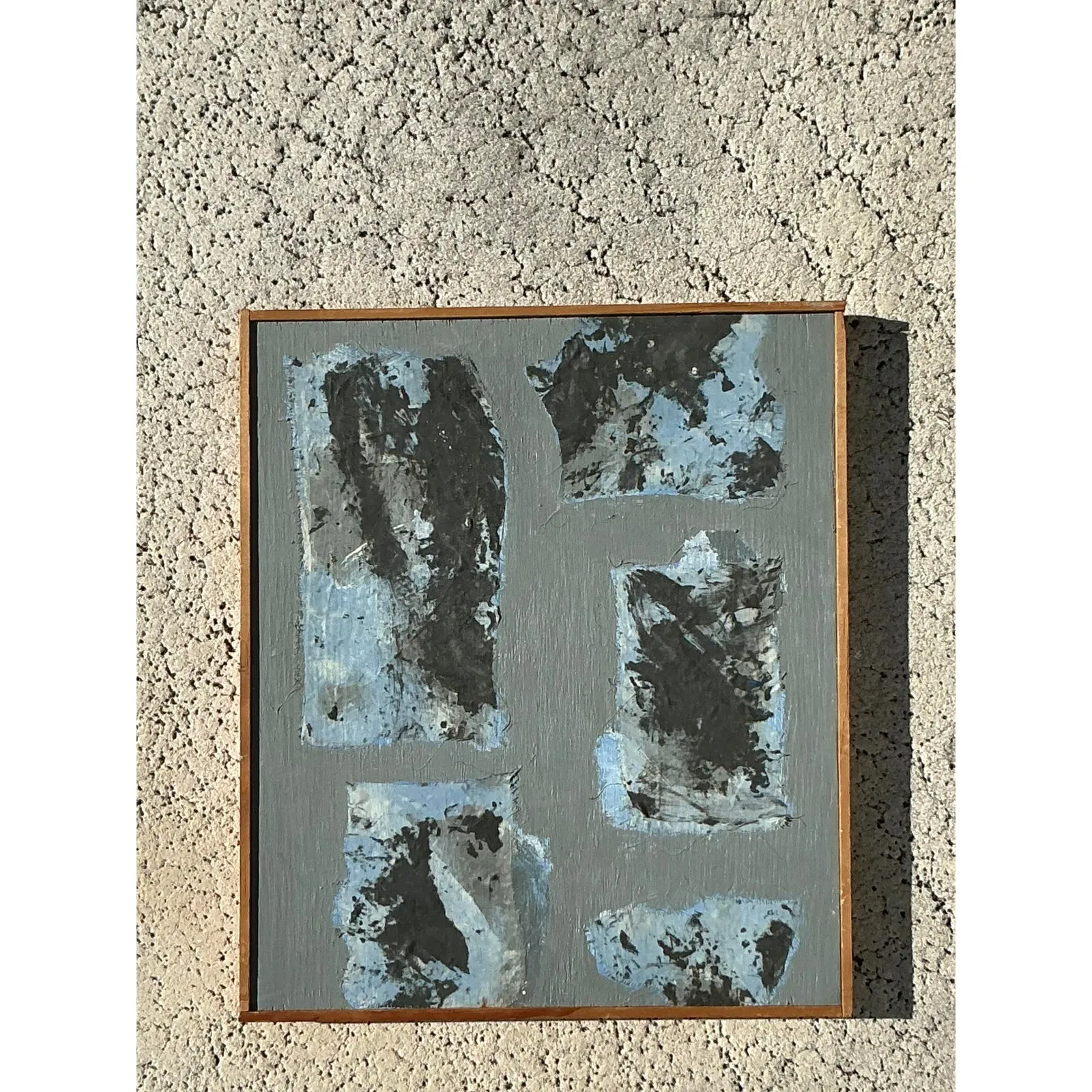 Vintage Boho Mixed Media Oil Painting on Canvas — additional photo 1