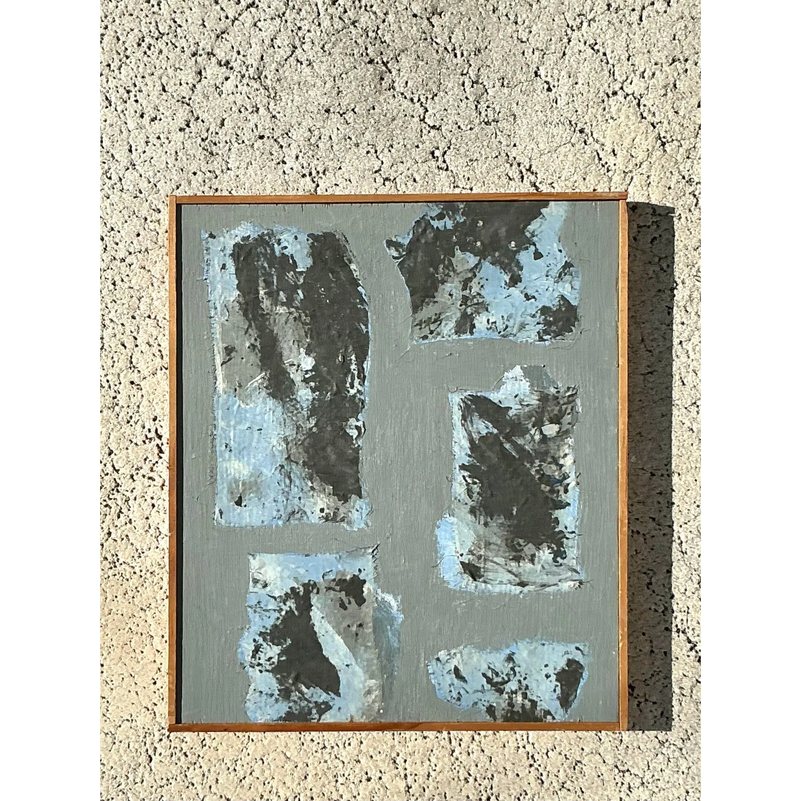Vintage Boho Mixed Media Oil Painting on Canvas — additional photo 2