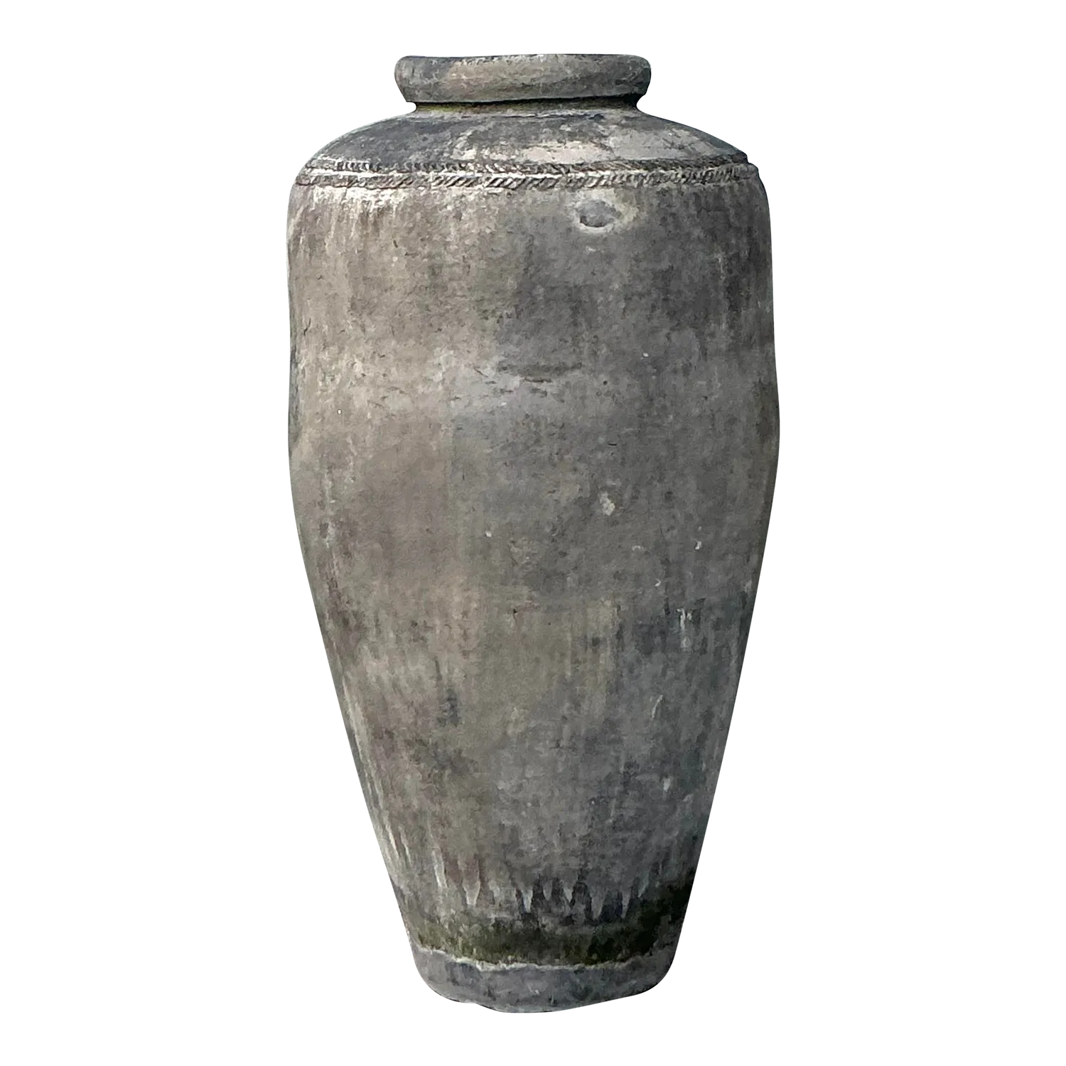 Vintage Boho Monumenral Patinated Ceramic Urn — additional photo 2
