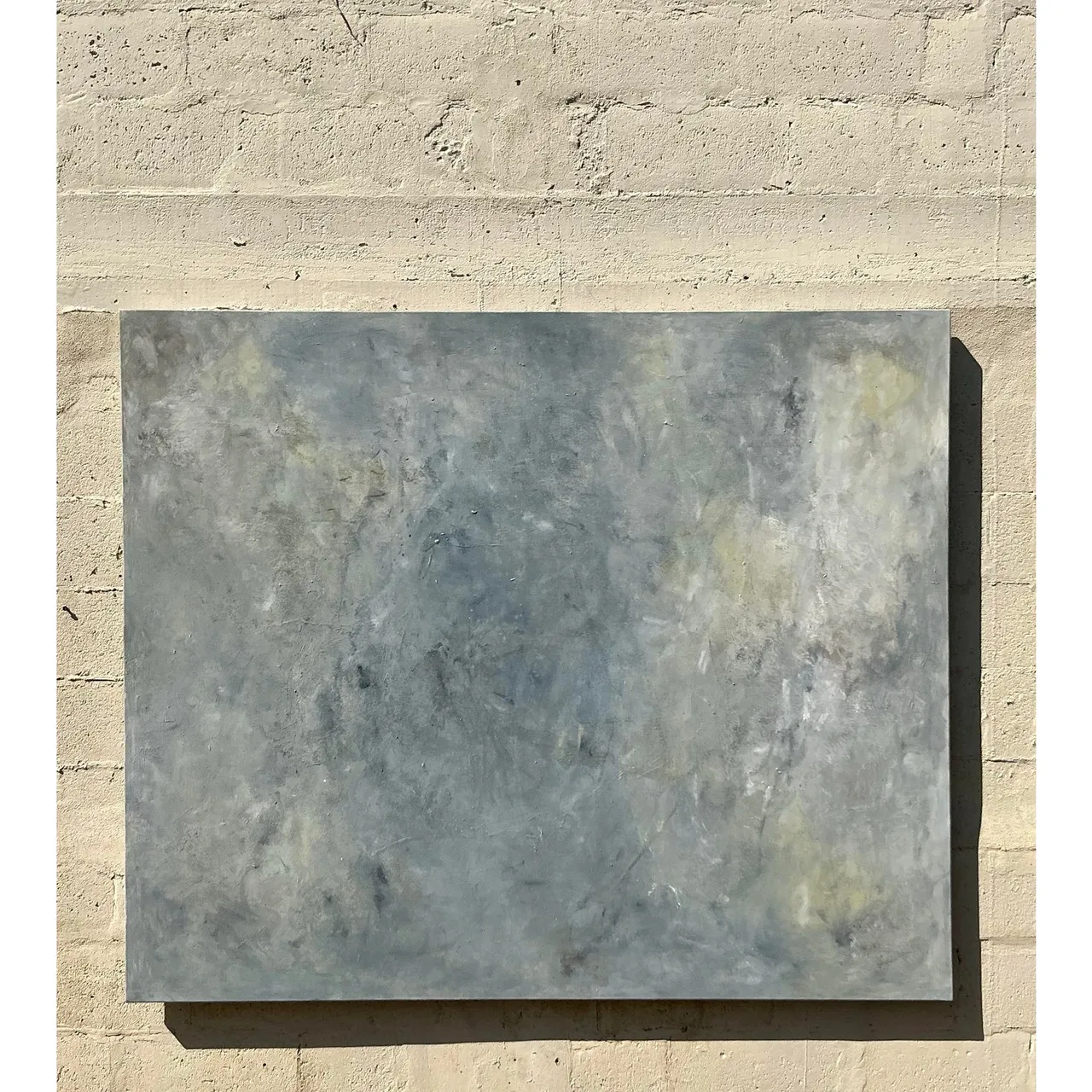 Vintage Boho Monumental Abstract Oil Painting on Canvas