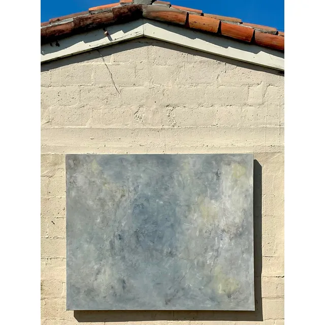 Vintage Boho Monumental Abstract Oil Painting on Canvas — additional photo 1
