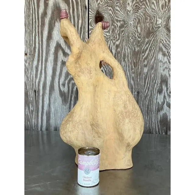 Vintage Boho Monumental Abstract Studio Pottery Vase — additional photo 5