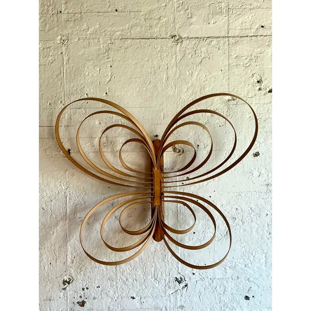 Vintage Boho Monumental Bent Wood Butterfly — additional photo 4