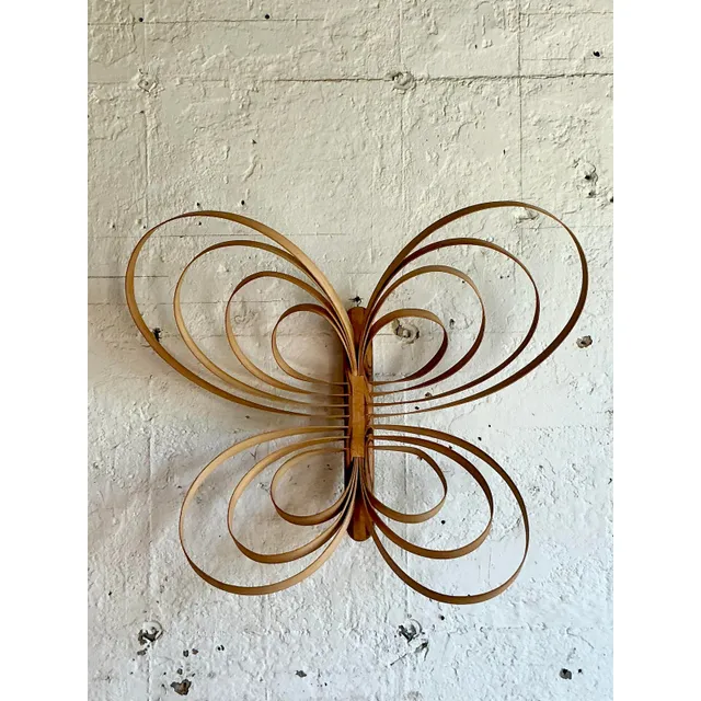 Vintage Boho Monumental Bent Wood Butterfly — additional photo 6