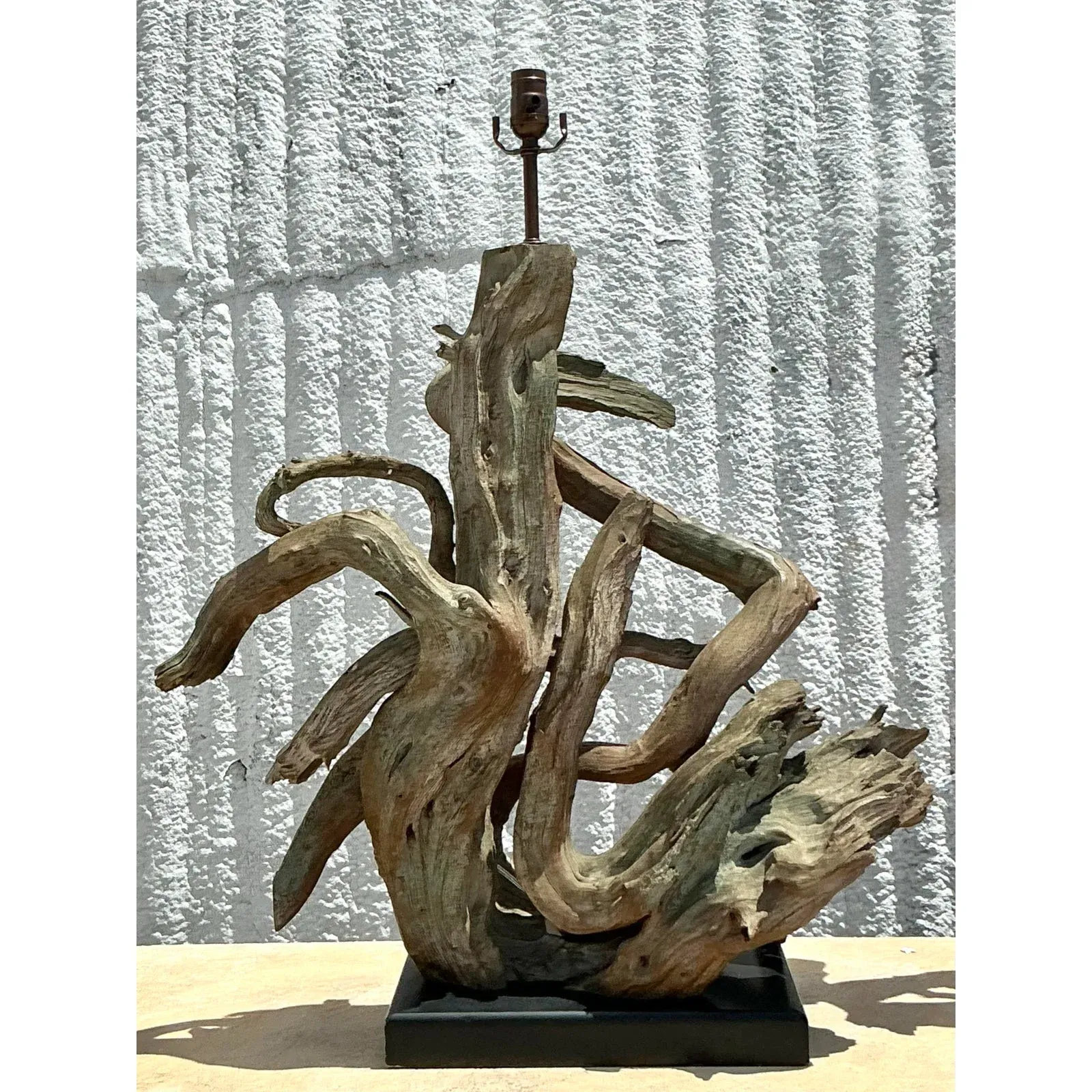 Vintage Boho Monumental Driftwood Lamps - A Pair — additional photo 5