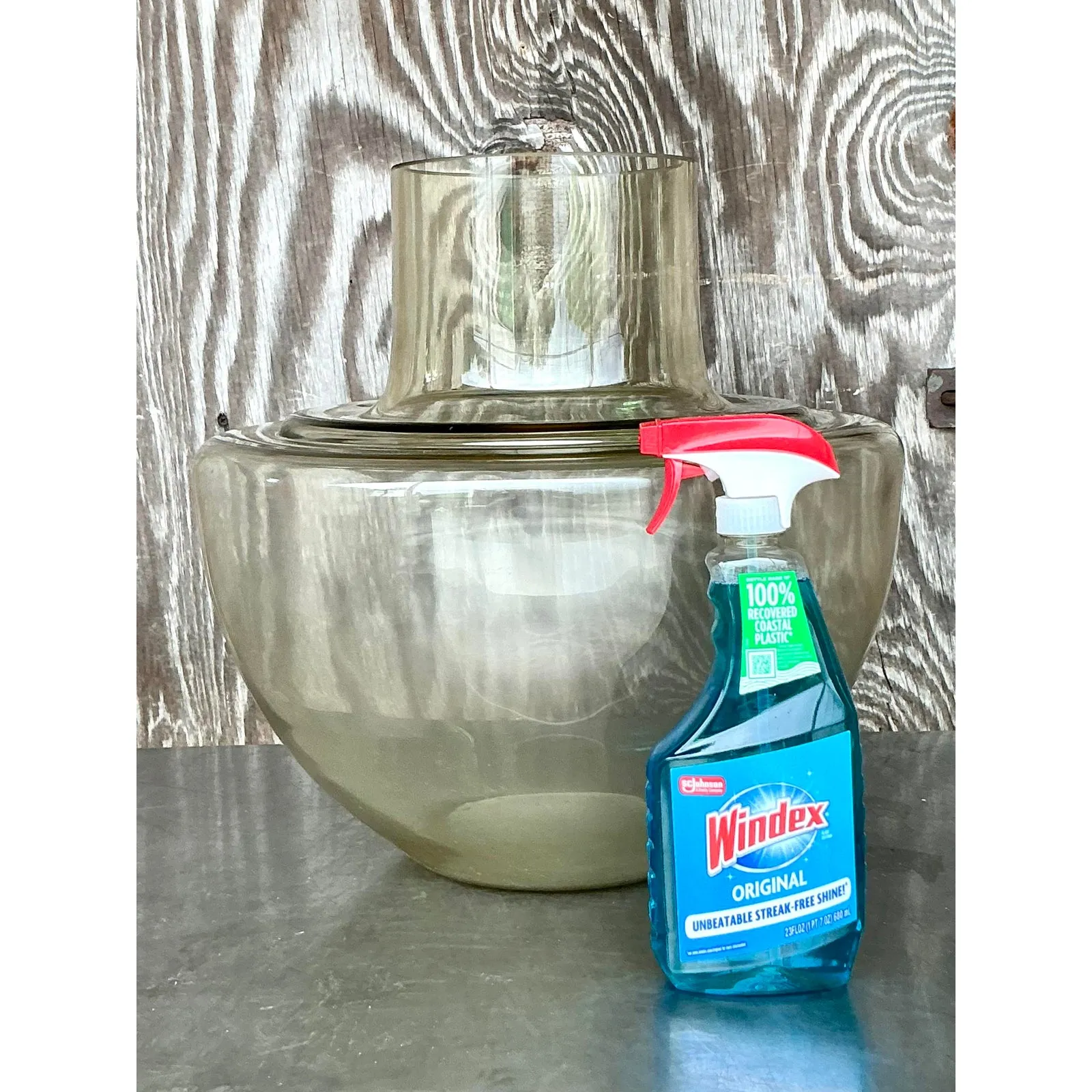 Vintage Boho Monumental Glass Vase — additional photo 4