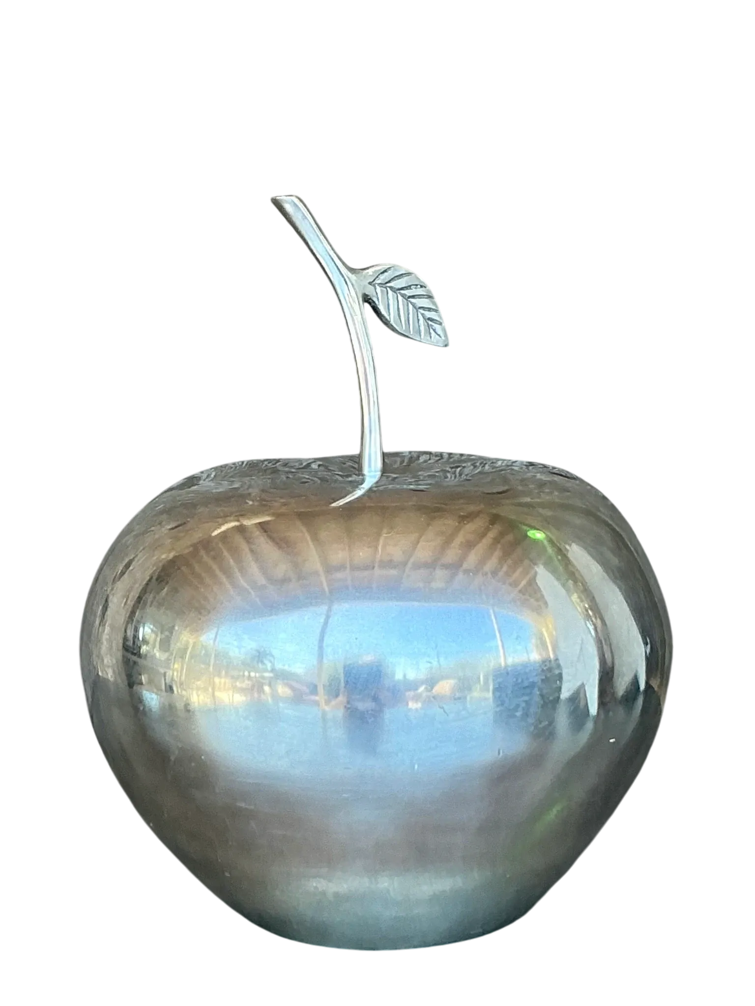 Vintage Boho Monumental Metal Apple 