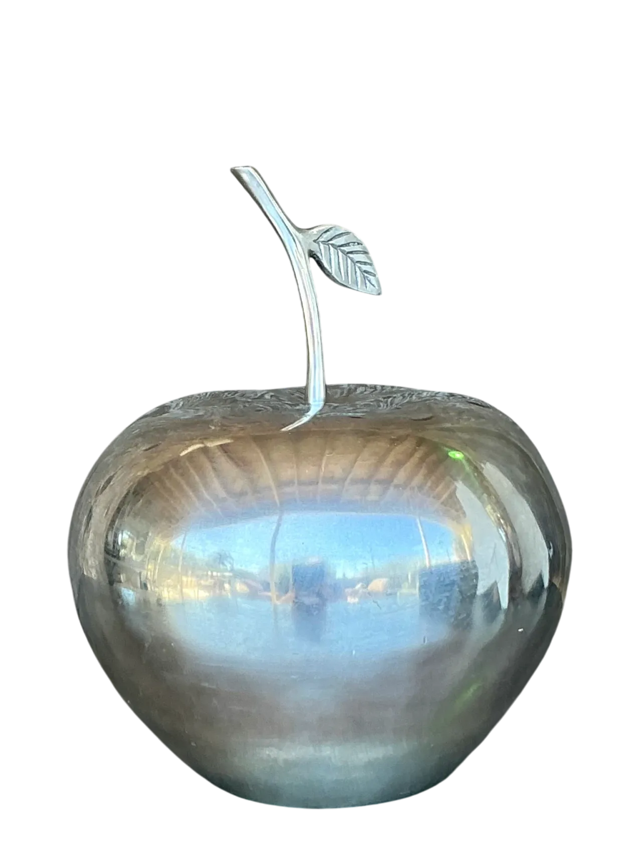 Vintage Boho Monumental Metal Apple