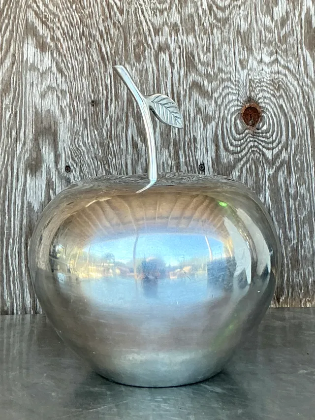 Vintage Boho Monumental Metal Apple — additional photo 2
