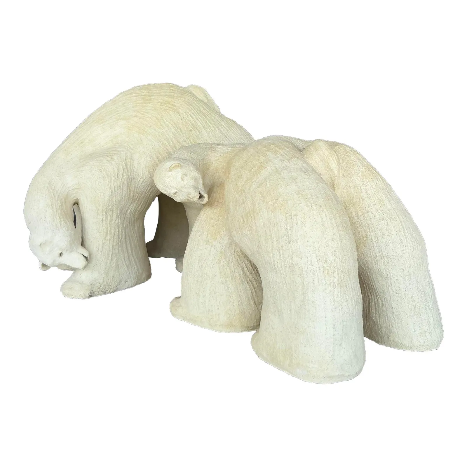 Vintage Boho Monumental Original Studio Pottery Polar Bears - A Pair — additional photo 4