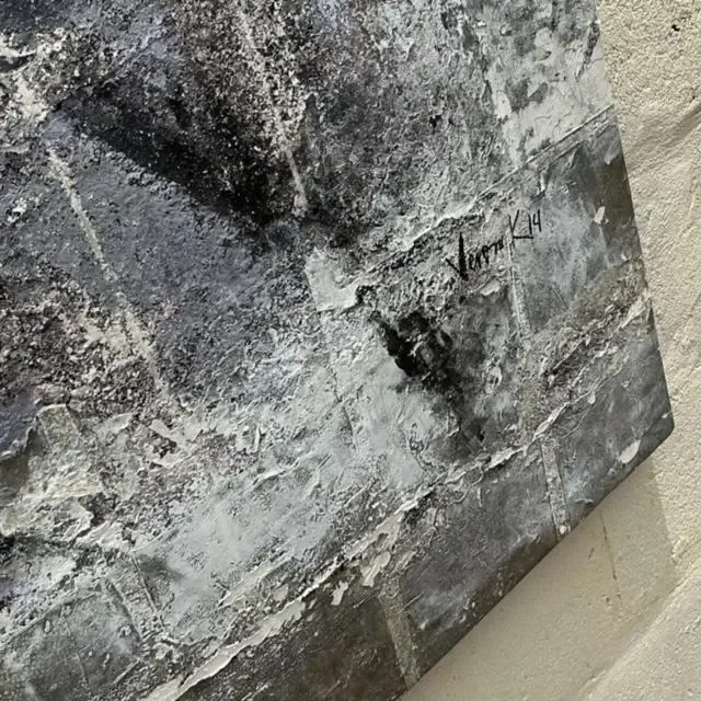 Vintage Boho Monumental Original Textured Abstract Painting on Canvas — additional photo 7