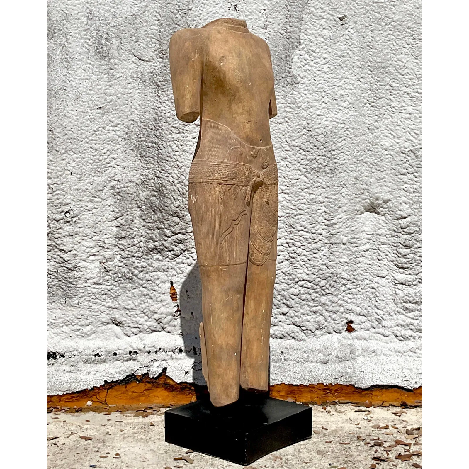 Vintage Boho Monumental Plaster Torso of Diety — additional photo 1