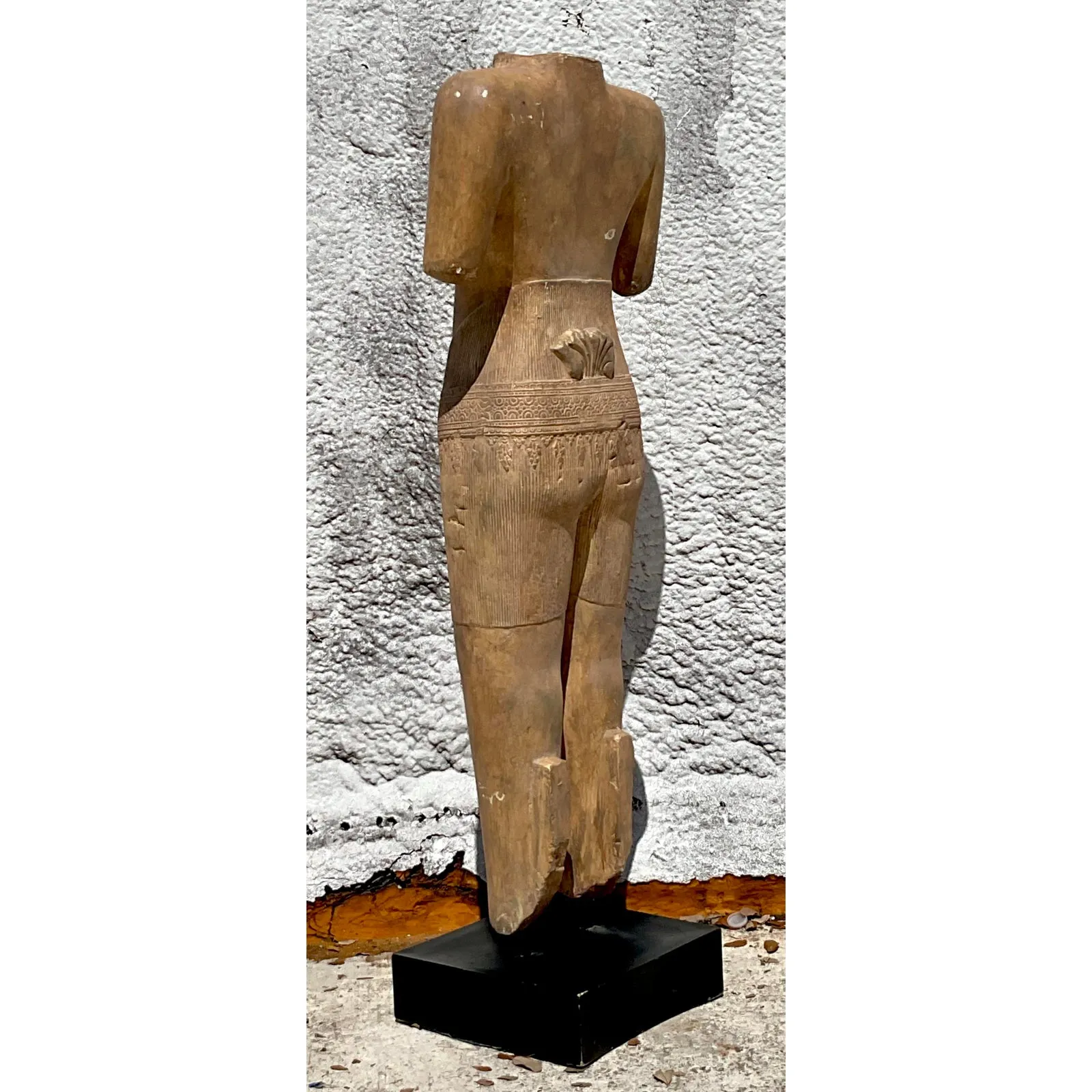 Vintage Boho Monumental Plaster Torso of Diety — additional photo 2