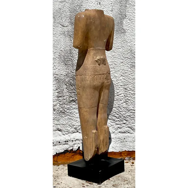 Vintage Boho Monumental Plaster Torso of Diety — additional photo 2