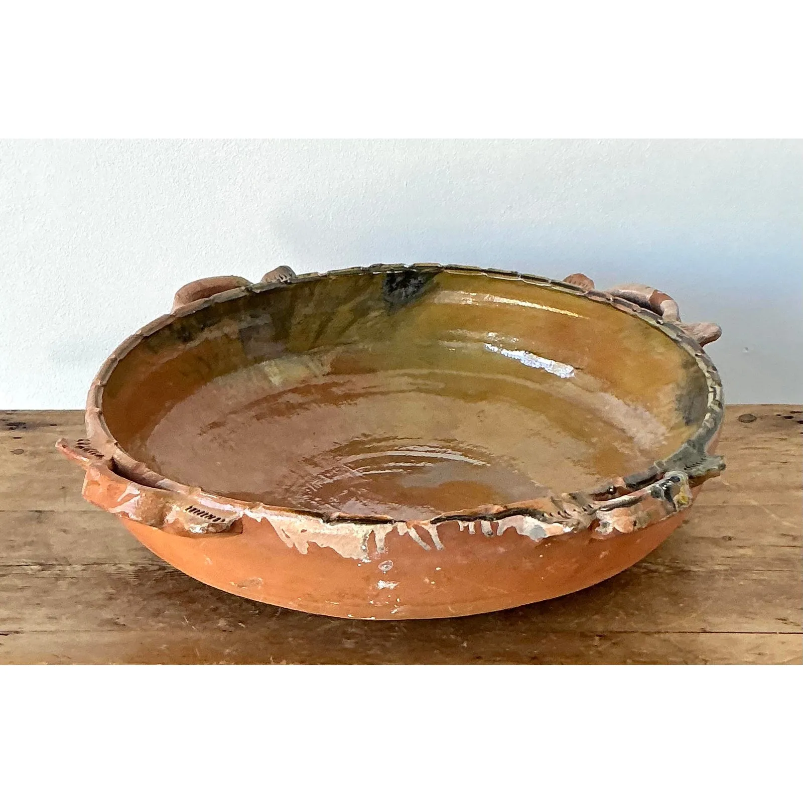 Vintage Boho Monumental Terracotta Bowl — additional photo 1
