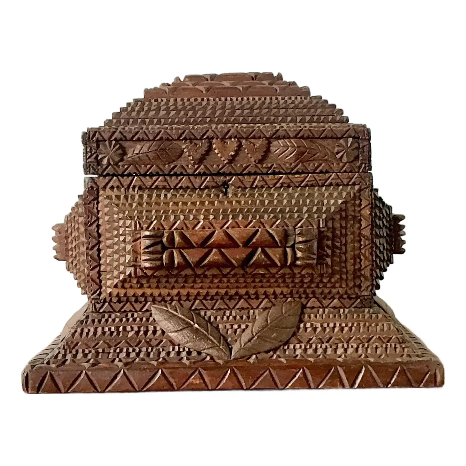 Vintage Boho Monumental Tramp Art Box — additional photo 2