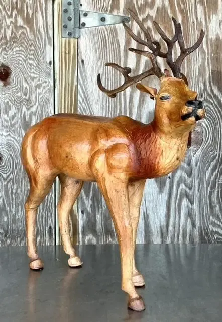 Vintage Boho Monumental Wrapped Leather Buck — additional photo 8