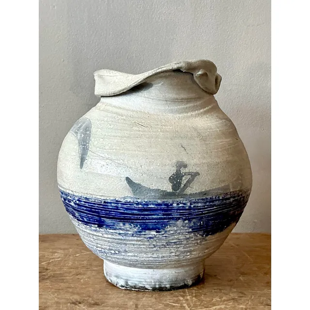 Vintage Boho Moonlight Studio Pottery Vase — additional photo 4
