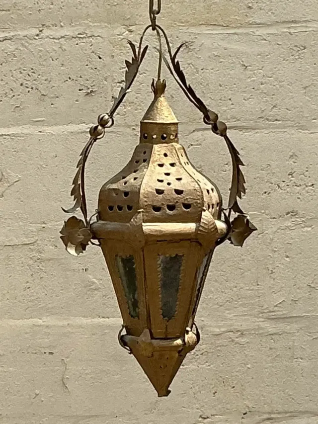 Vintage Boho Moorish Lantern After Addison Mizner — additional photo 2