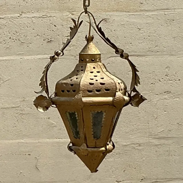 Vintage Boho Moorish Lantern After Addison Mizner — additional photo 5