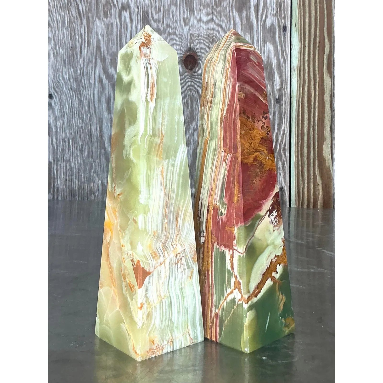 Vintage Boho Onyx Obelisks - A Pair — additional photo 1