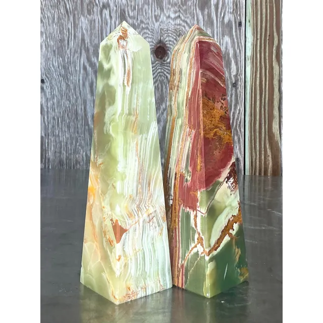 Vintage Boho Onyx Obelisks - A Pair — additional photo 1