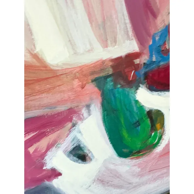 Vintage Boho Original 1966 Abstract Oil on Canvas — additional photo 4