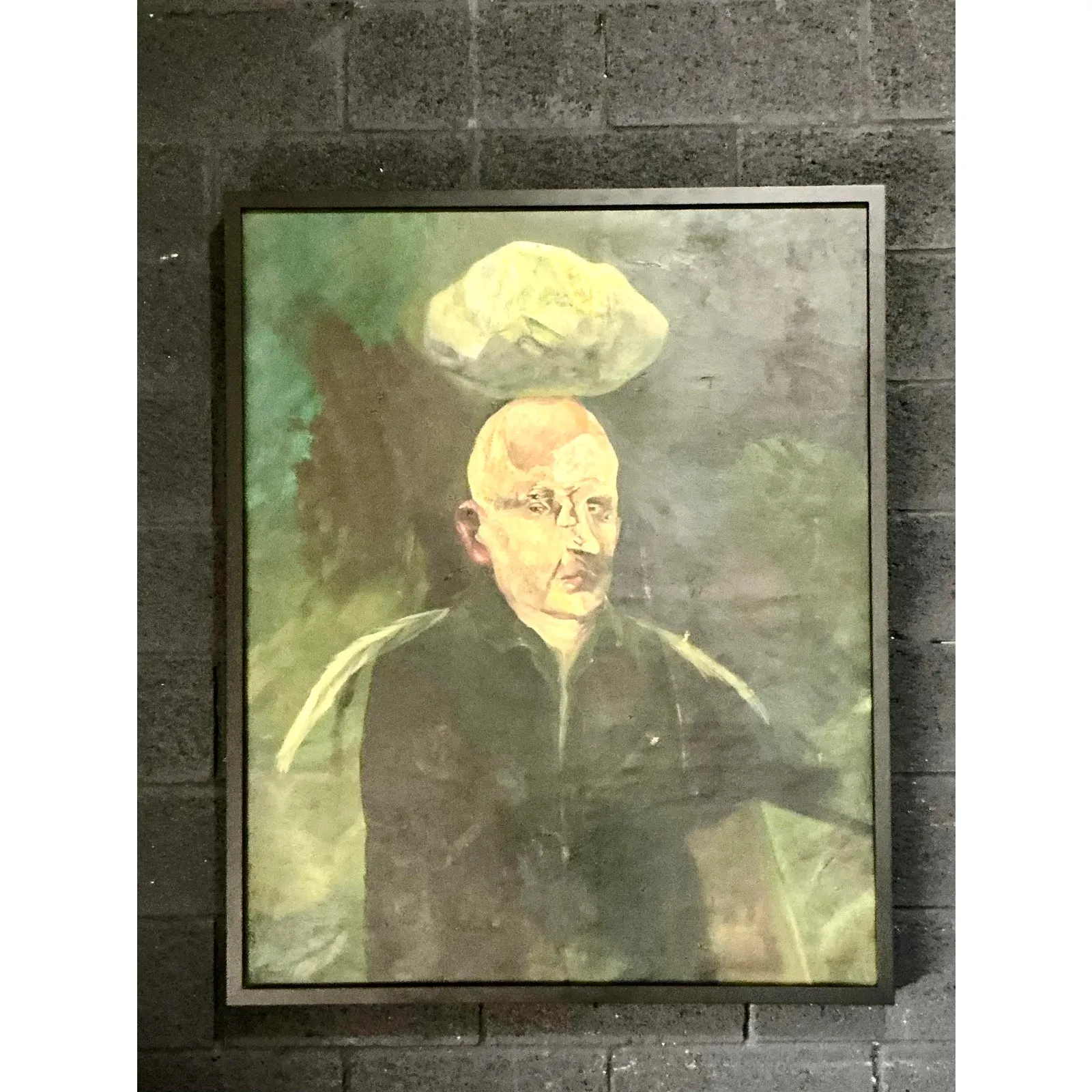 Vintage Boho Original Abstract Figural Portrait on Canvas — additional photo 2